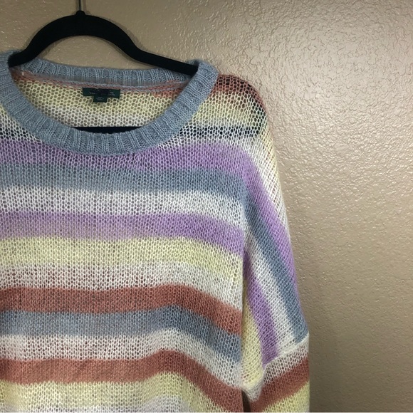 Wild Fable pastel striped loose knit sweater. - Picture 4 of 9